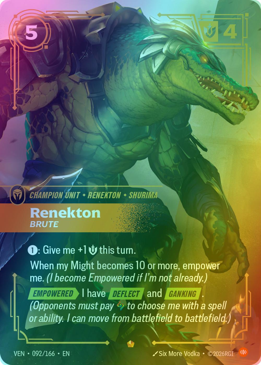 Renekton, Brute - 092/166 [Vendetta] [Foil]