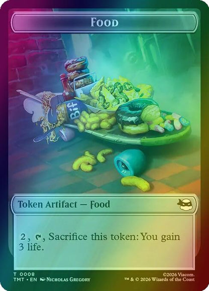 Food Token (08) // Insect Warrior Token (04) [Teenage Mutant Ninja Turtles: Tokens] [Foil]