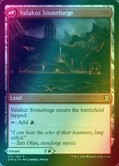 Valakut Awakening // Valakut Stoneforge [Prerelease] [174s] [Zendikar Rising Promos] [Foil]