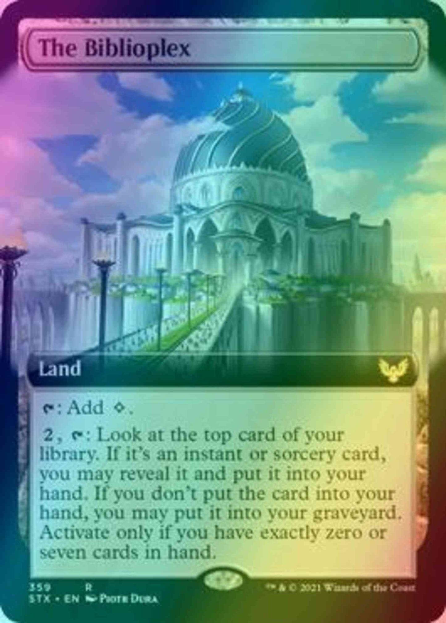 The Biblioplex [359] [Extended Art] [Strixhaven: School of Mages] [Foil]