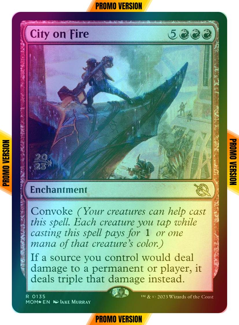 City on Fire [135s] [Prerelease] [March of the Machine: Promos] [Foil]