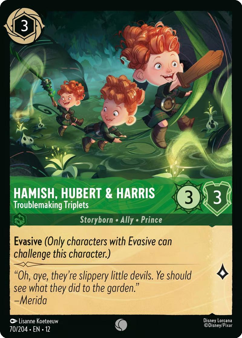 Hamish, Hubert & Harris - Troublemaking Triplets - 70/204 [Wilds Unknown] [Non-Foil]