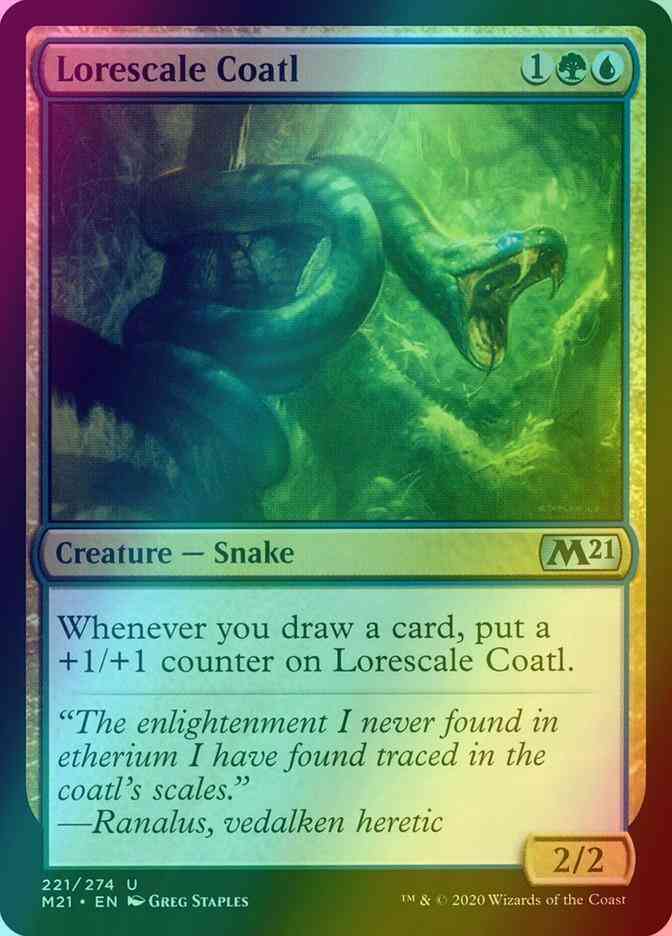 Lorescale Coatl [221] [Core Set 2021] [Foil]