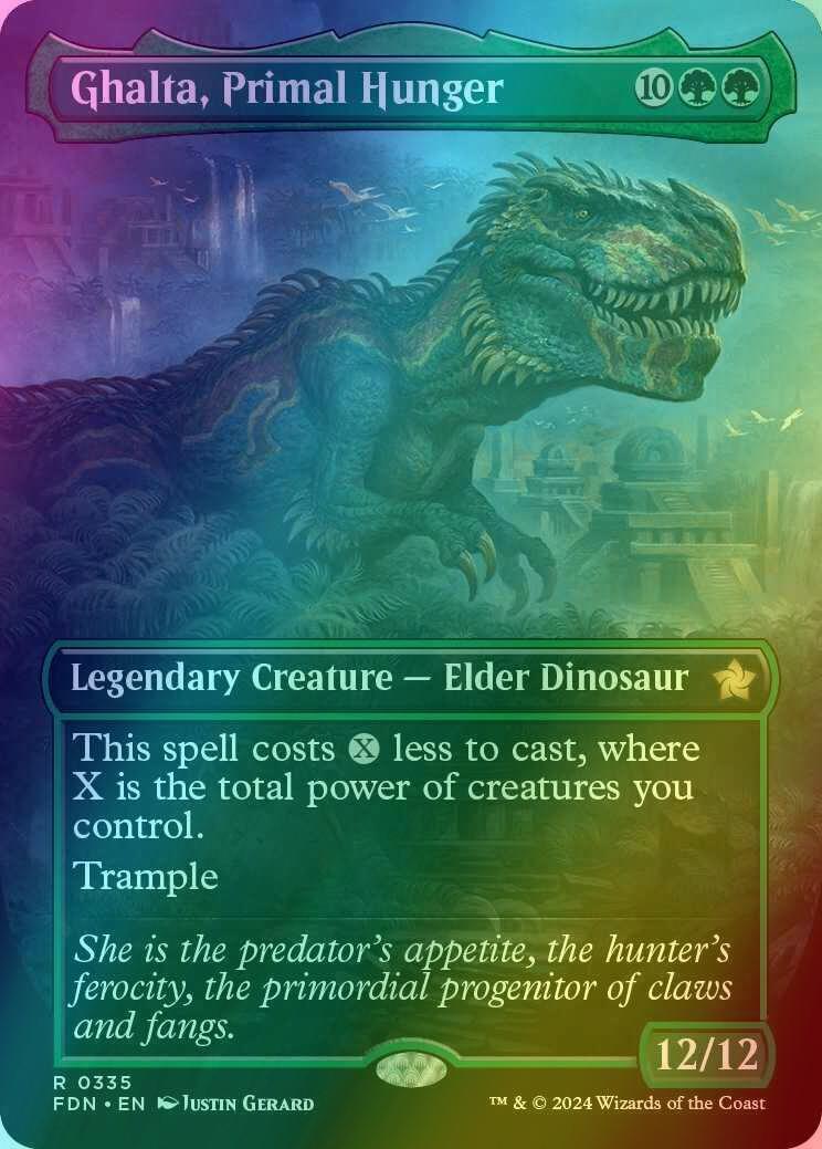Ghalta, Primal Hunger [335] [Borderless] [Foundations] [Foil]