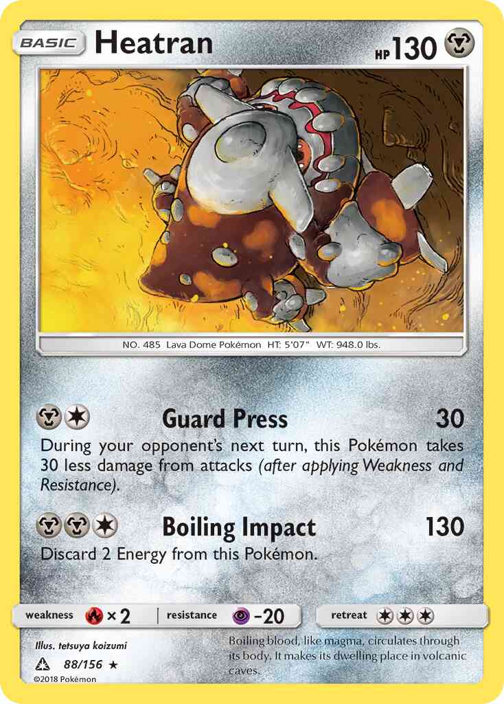 Heatran - 88/156 - Rare Holo [sm5-88] [Reverse Holo]