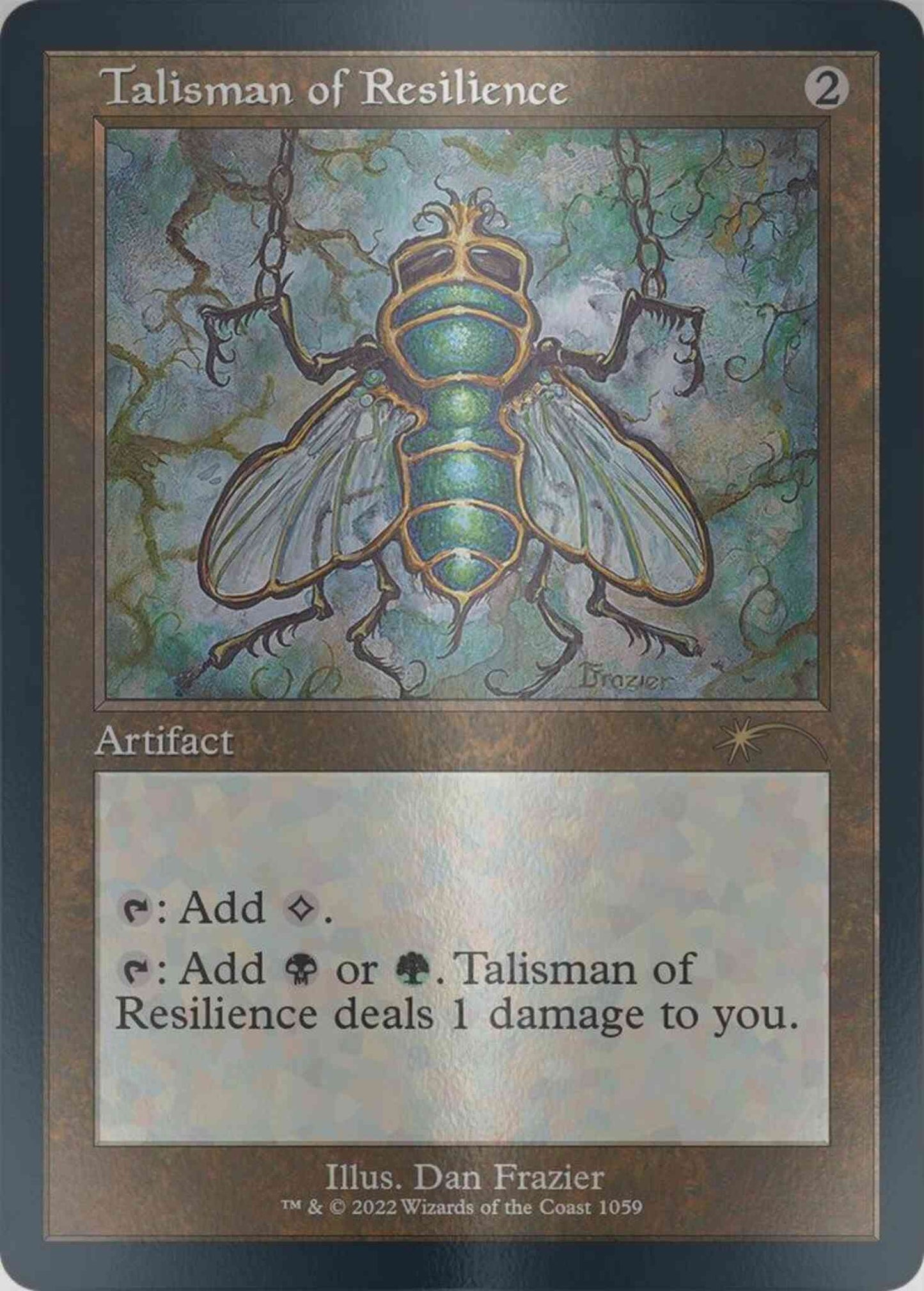 Talisman of Resilience [1059] [Retro Frame] [Dan Frazier] [Secret Lair Drop] [Etched Foil]
