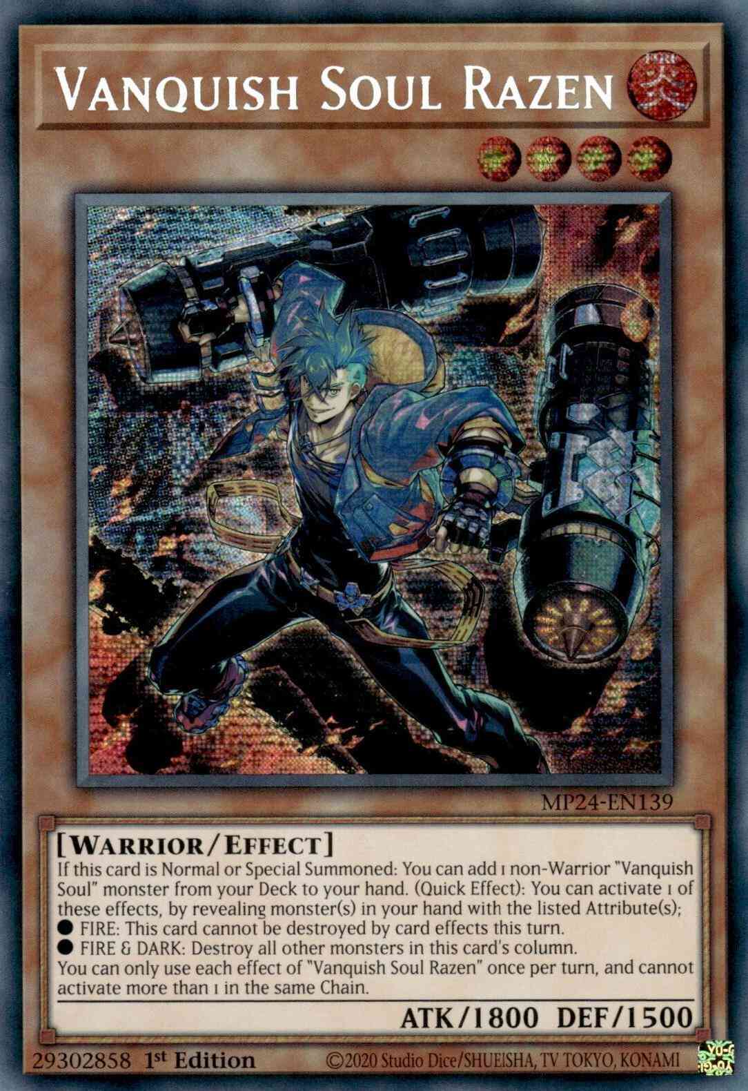 Vanquish Soul Razen - MP24-EN139 - Prismatic Secret Rare - 1st Edition