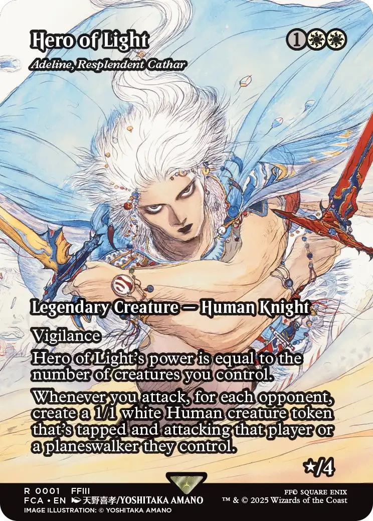 Hero of Light - Adeline, Resplendent Cathar [1] [Borderless] [FINAL FANTASY: Through the Ages] [Non-Foil]
