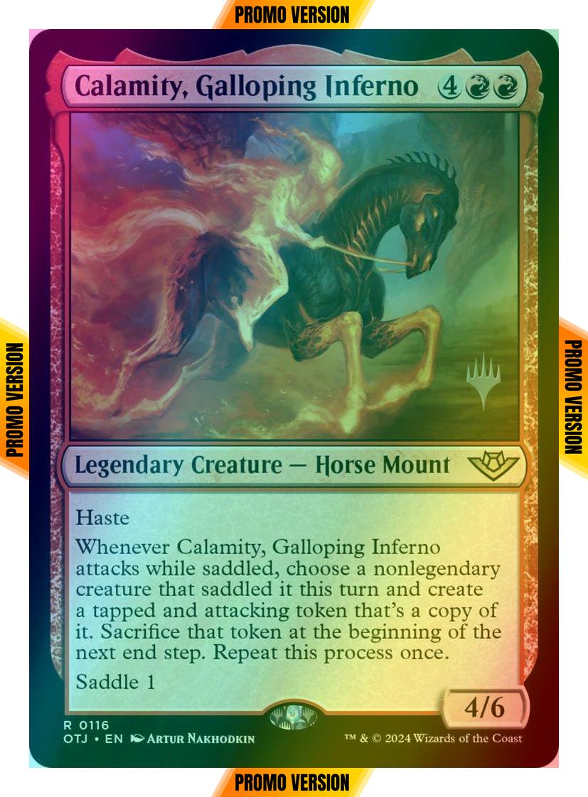 Calamity, Galloping Inferno [116p] [Promo Pack] [Outlaws of Thunder Junction: Promos] [Foil]