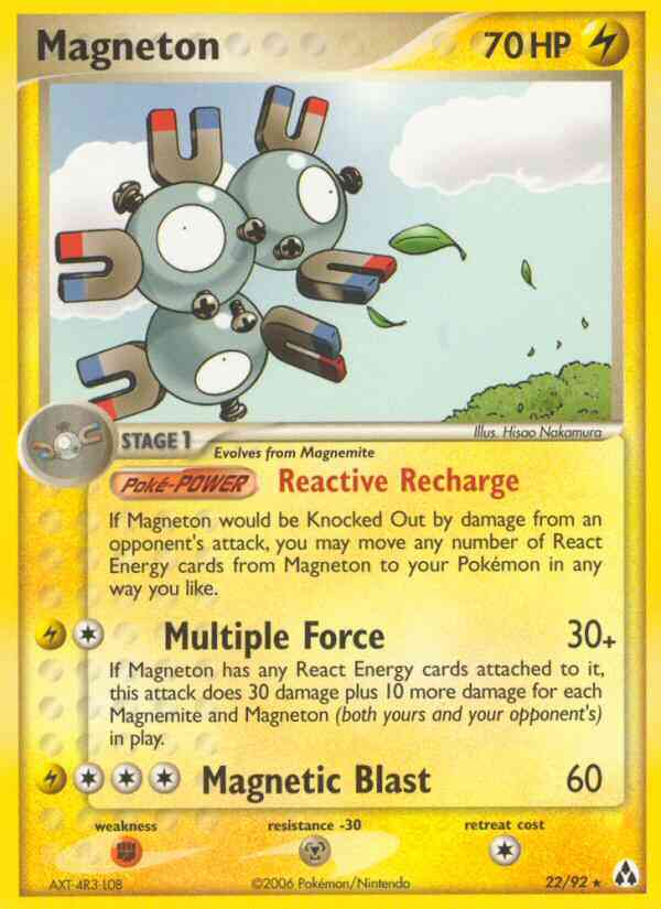Magneton - 22/92 - Rare [ex12-22] [Reverse Holo]