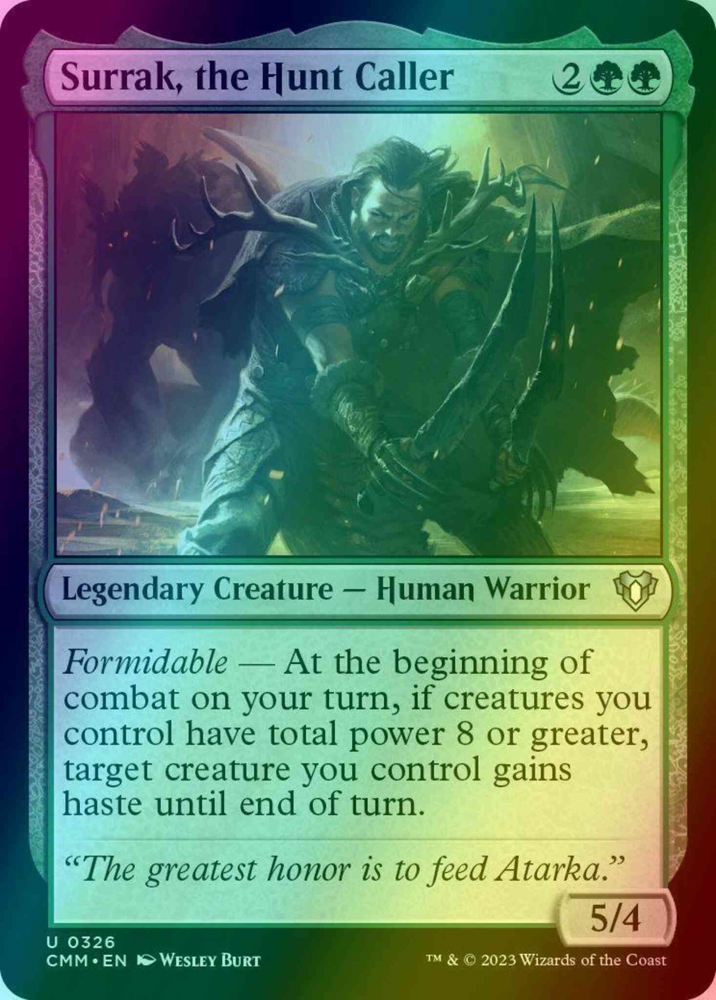 Surrak, the Hunt Caller [326] [Commander Masters] [Foil]
