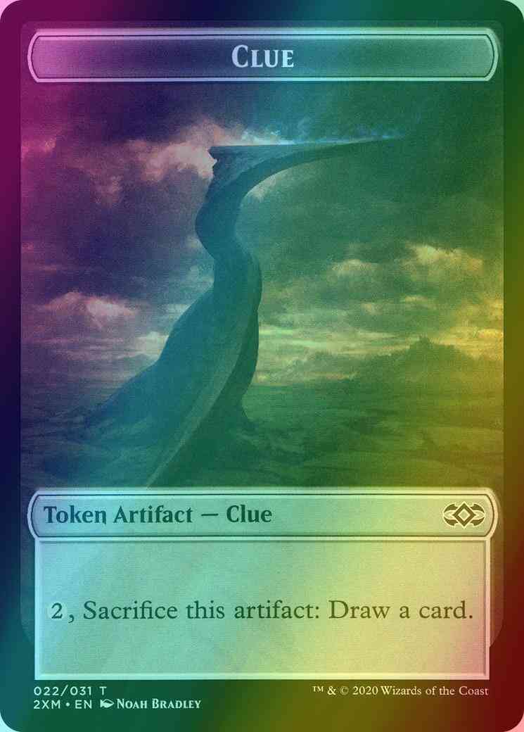 Clue Token (22) // Elemental Token (20) [Double Masters Tokens] [Foil]