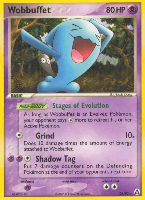 Wobbuffet - 28/92 - Rare [ex12-28] [Non-Holo]