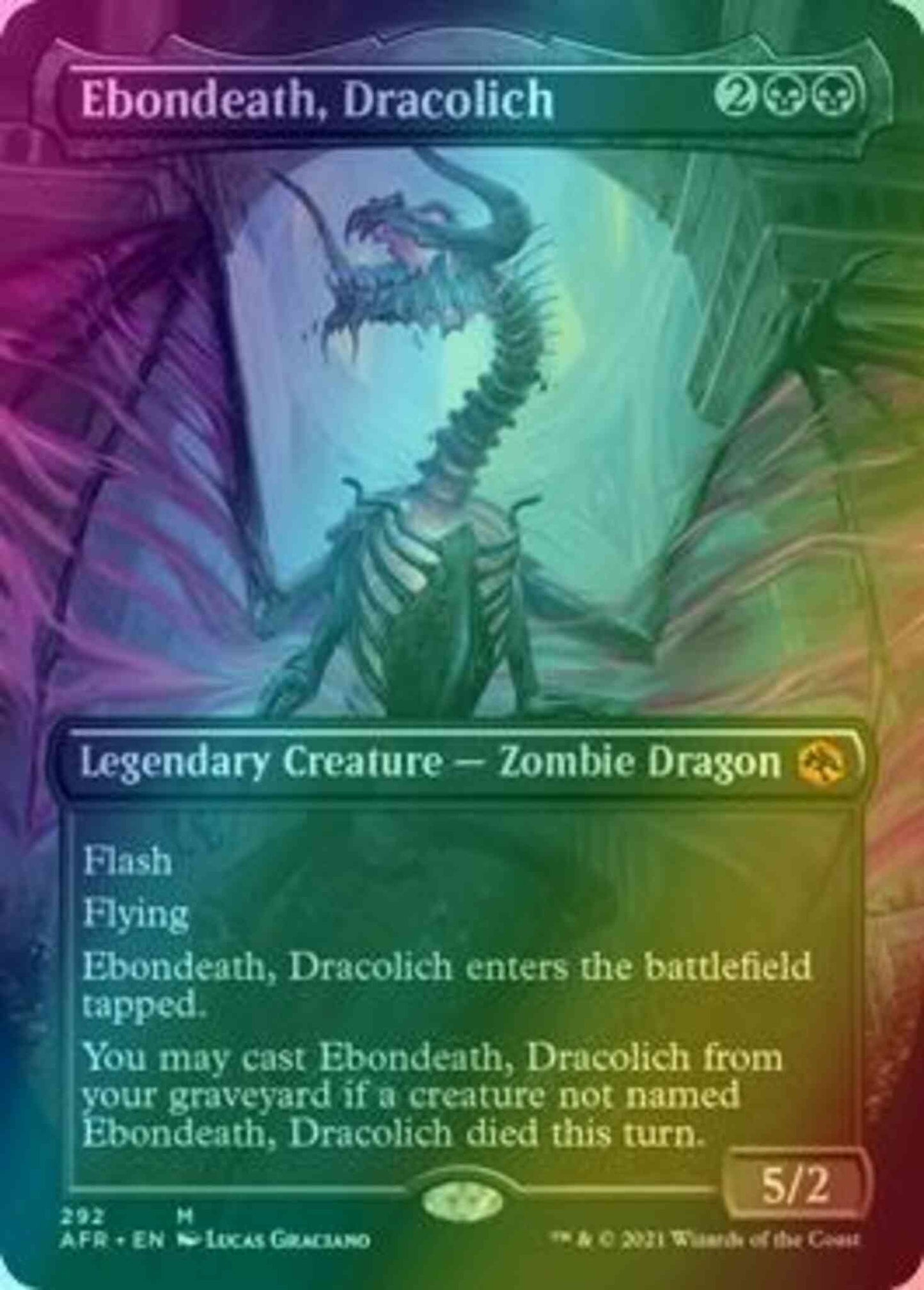 Ebondeath, Dracolich [292] [Borderless] [Adventures in the Forgotten Realms] [Foil]