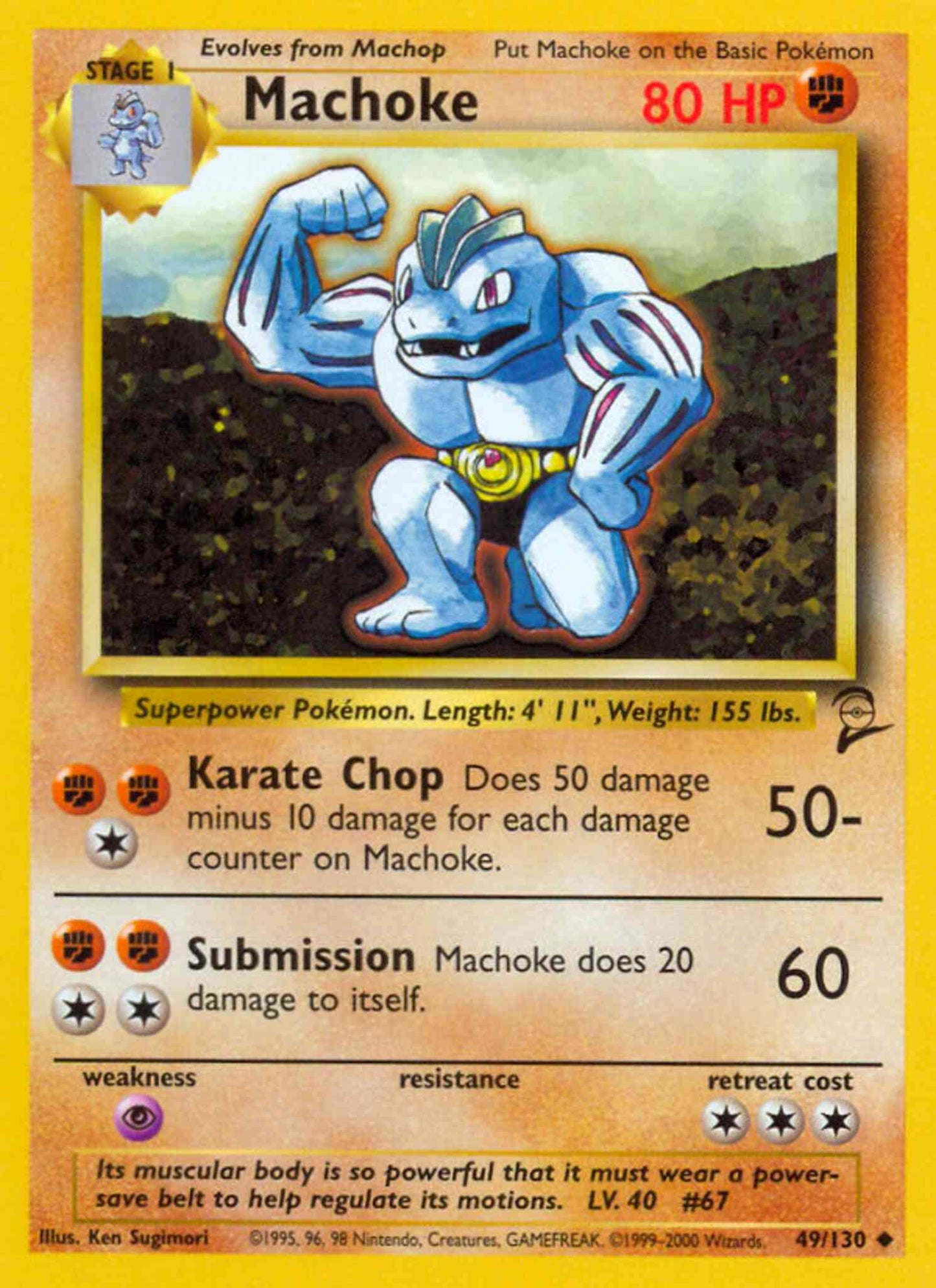 Machoke - 49/130 - Uncommon [base4-49] [Non-Holo]