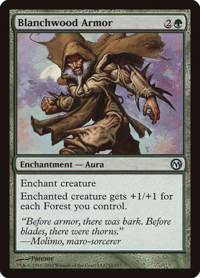 Blanchwood Armor [55] [Duels of the Planeswalkers] [Non-Foil]