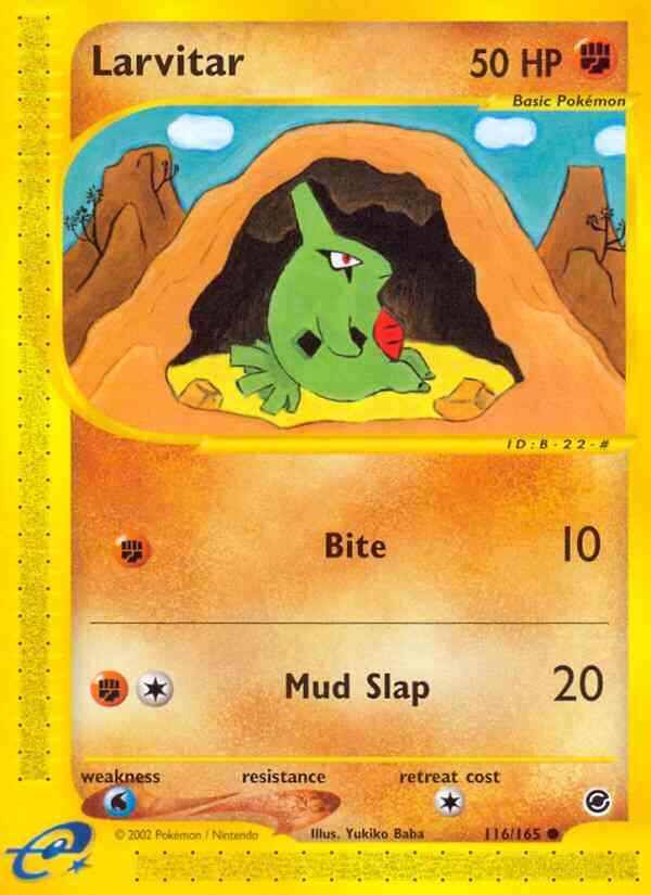 Larvitar - 116/165 - Common [ecard1-116] [Reverse Holo]