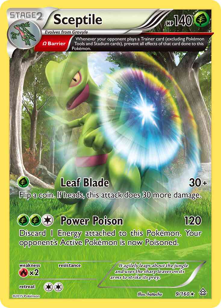 Sceptile - 9/160 - Rare Holo [xy5-9] [Reverse Holo]