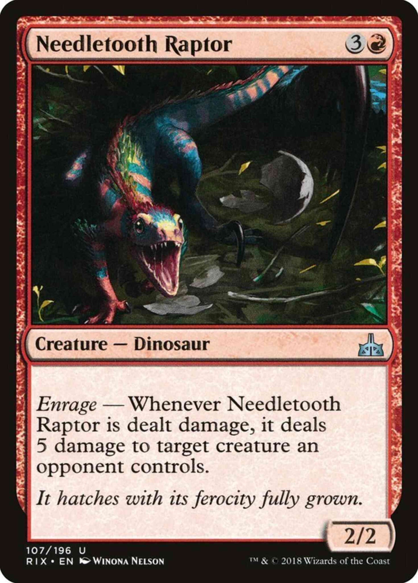 Needletooth Raptor [107] [Rivals of Ixalan] [Non-Foil]
