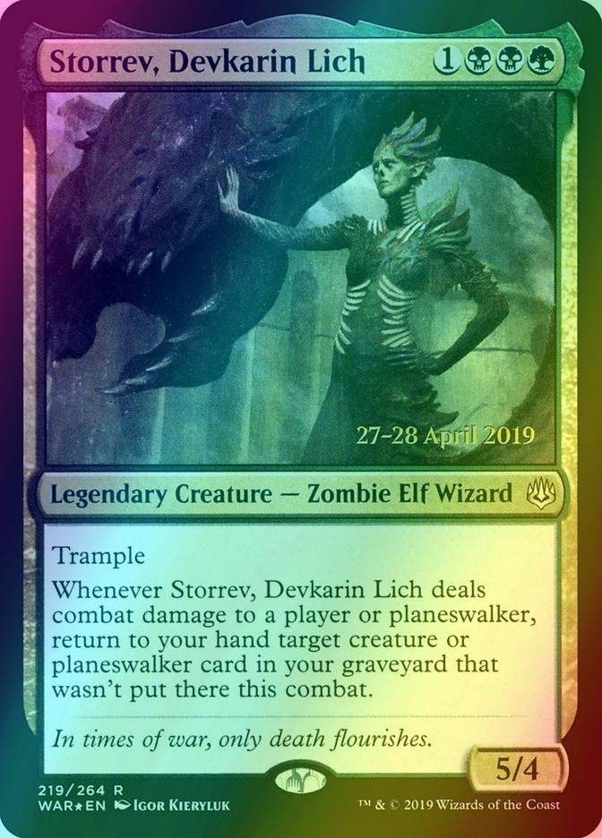 Storrev, Devkarin Lich [219s] [War of the Spark Promos] [Foil]