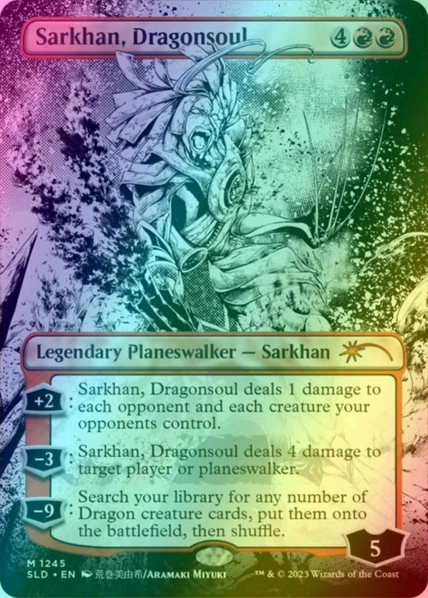 Sarkhan, Dragonsoul [1245] [Borderless] [Manga] [What-If-Walkers WPN Exclusive] [Secret Lair Drop] [Foil]