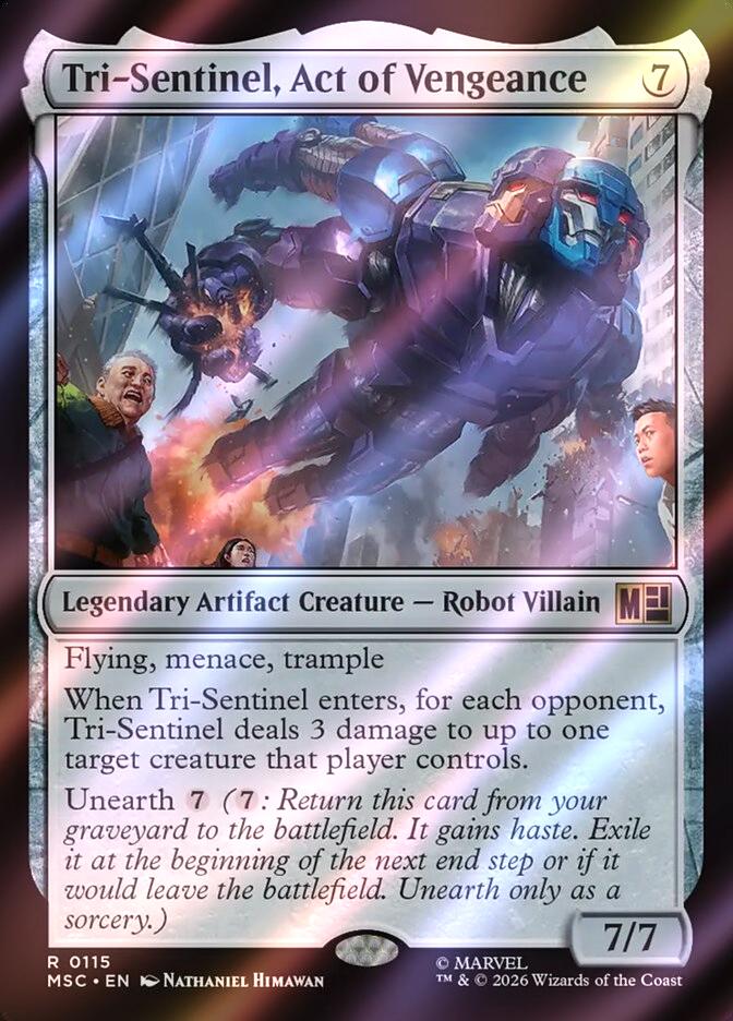 Tri-Sentinel, Act of Vengeance [115] [Marvel Super Heroes: Commander] [Surge Foil]