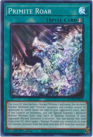 Primite Roar - ROTA-EN059 - Super Rare - 1st Edition