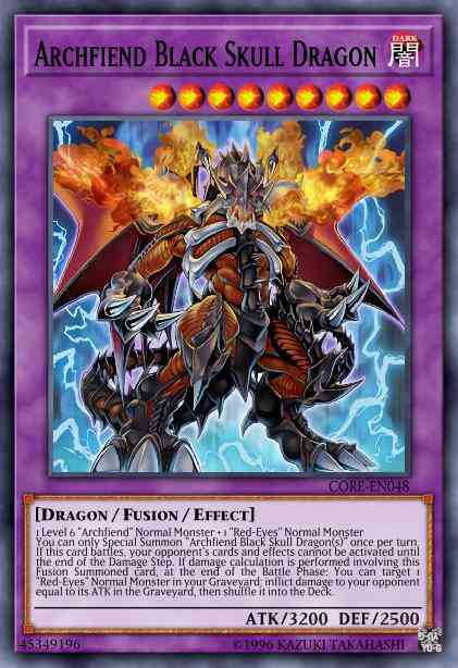 Archfiend Black Skull Dragon - CORE-EN048 - Ultimate Rare - Unlimited