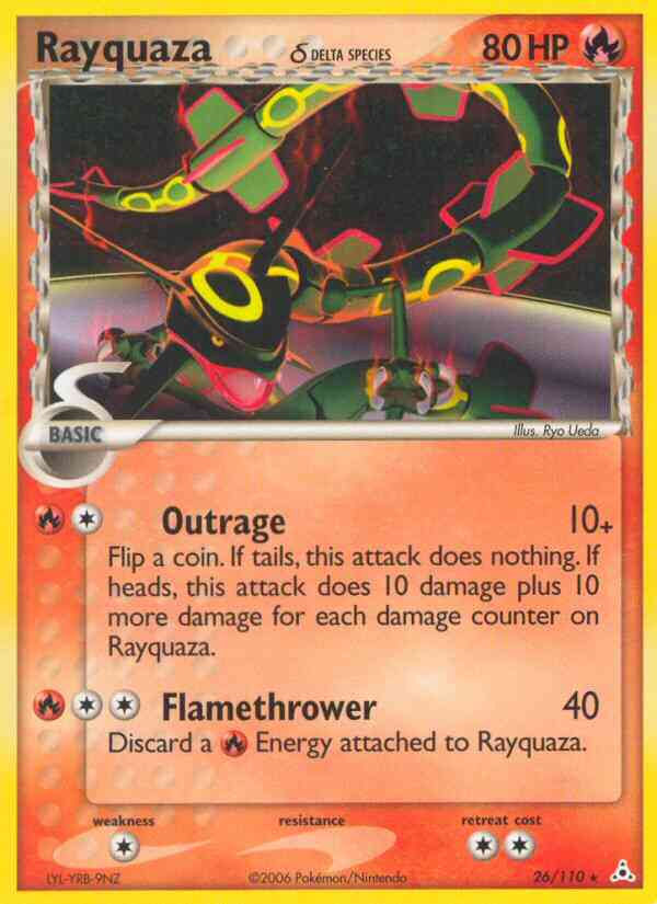 Rayquaza δ - 26/110 - Rare [ex13-26] [Non-Holo]