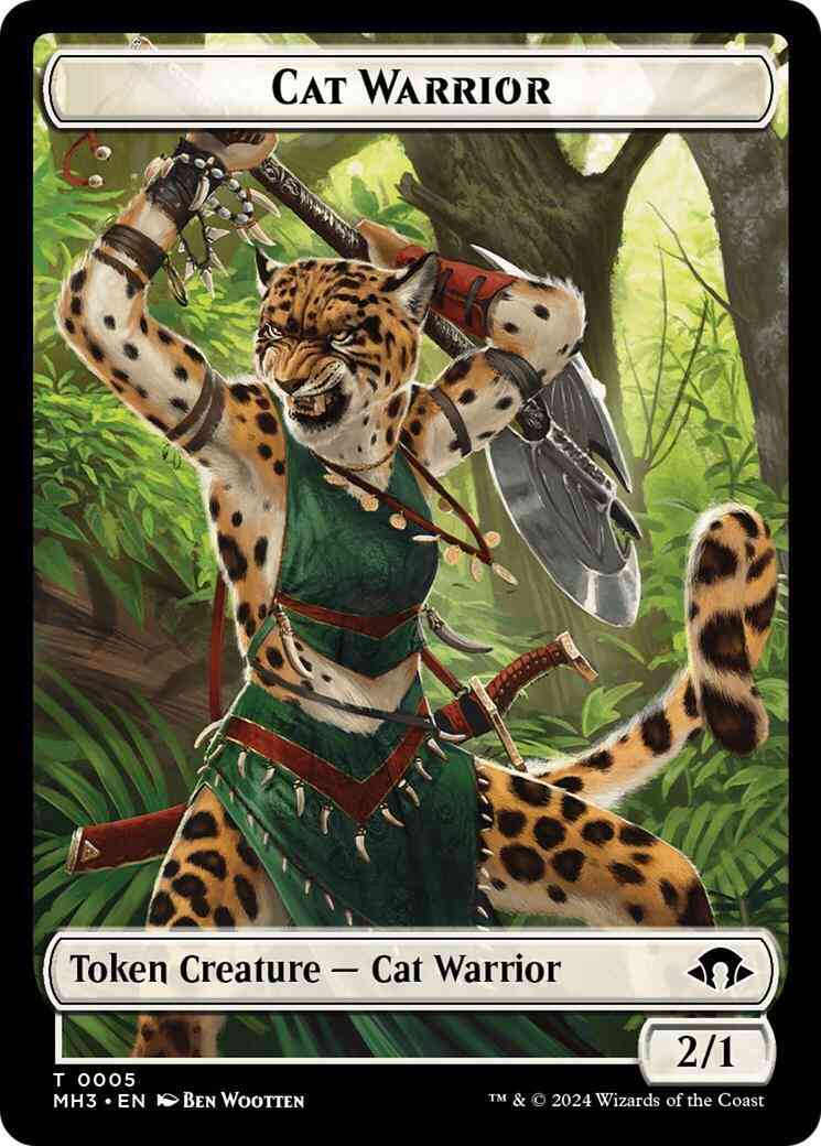 Cat Warrior Token (05) // Energy Reserve Token (36) [Modern Horizons 3: Tokens] [Non-Foil]