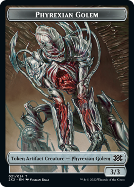 Elemental Token (13) // Phyrexian Golem Token (21) [Double Masters 2022: Tokens] [Non-Foil]