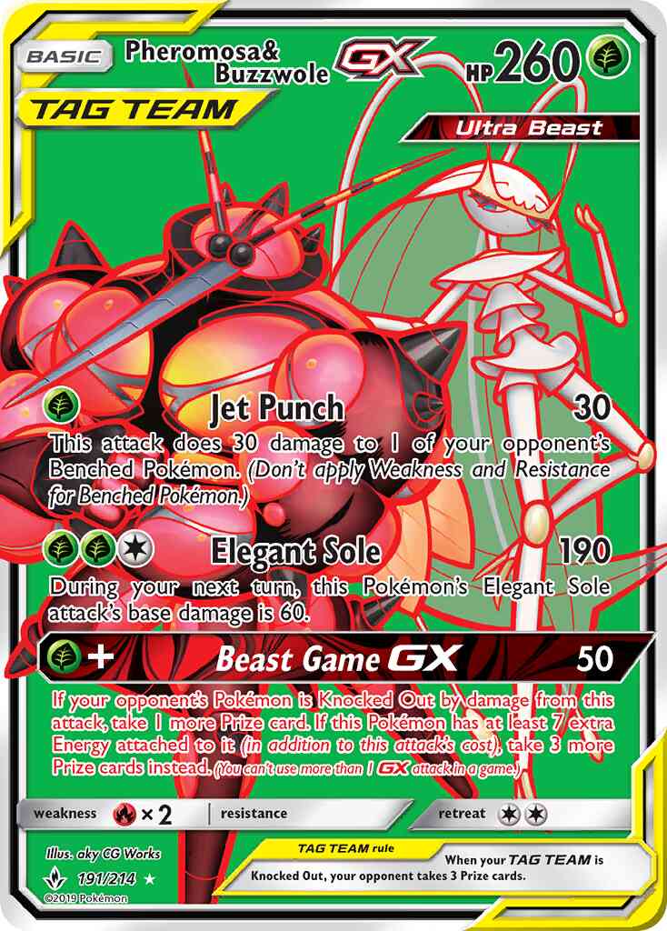 Pheromosa & Buzzwole-GX - 191/214 - Rare Ultra [sm10-191] [Ultra]