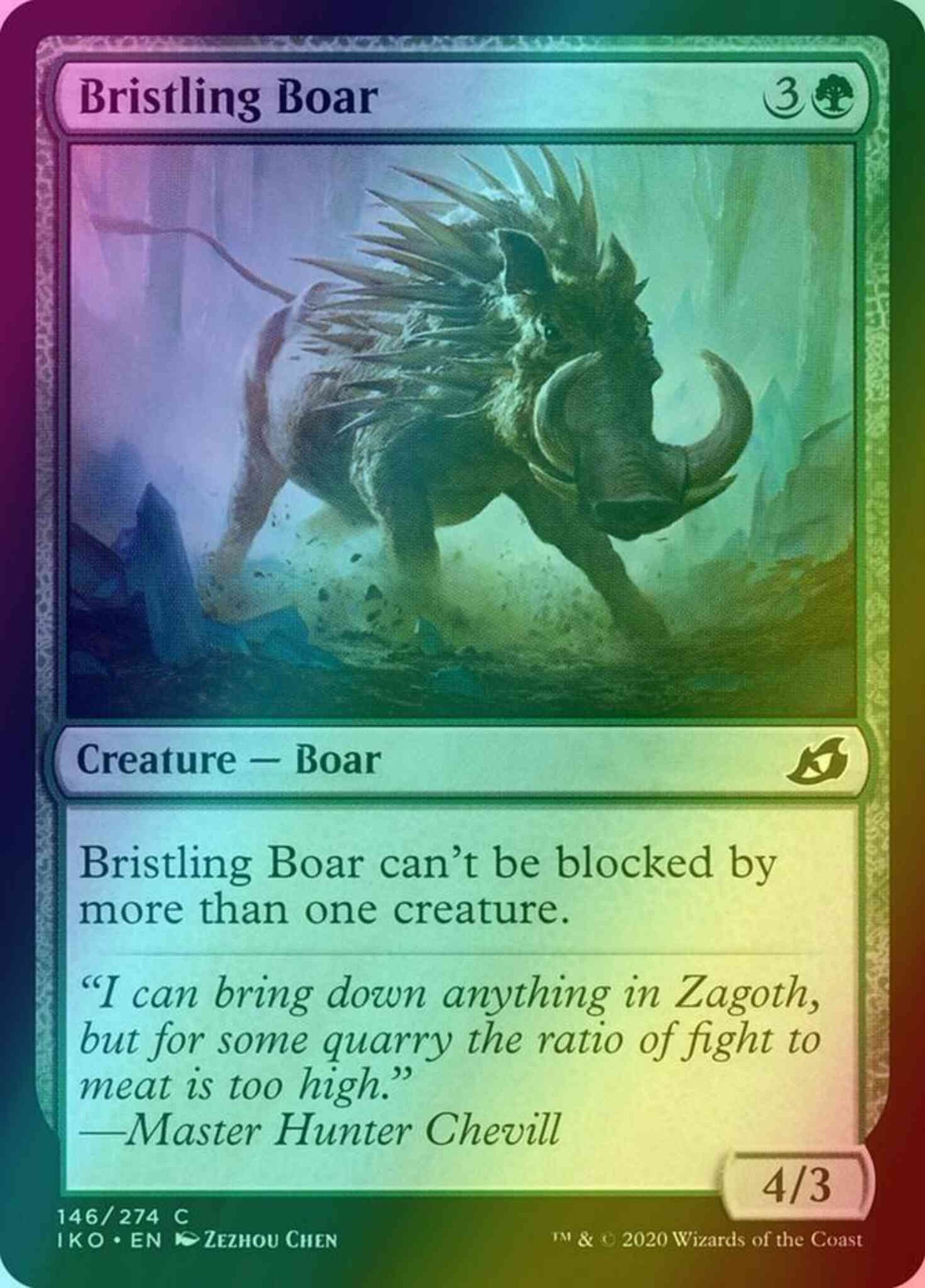 Bristling Boar [146] [Ikoria: Lair of Behemoths] [Foil]