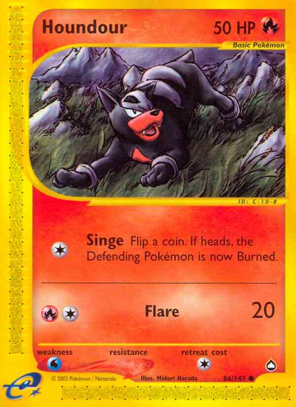 Houndour - 86/147 - Common [ecard2-86] [Reverse Holo]
