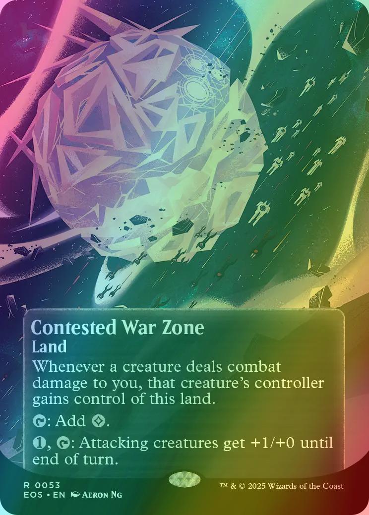 Contested War Zone [53] [Borderless] [Poster] [Edge of Eternities: Stellar Sights] [Foil]