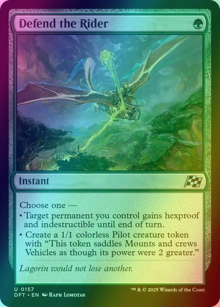 Defend the Rider [157] [Aetherdrift] [Foil]