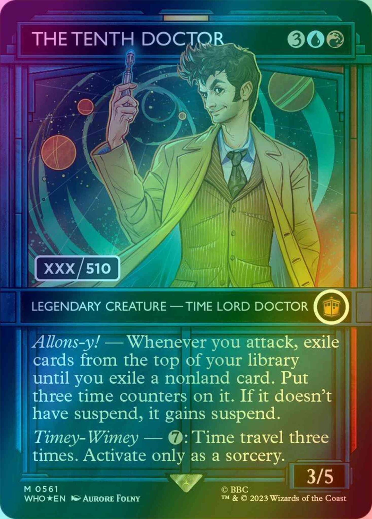 The Tenth Doctor - Serial Numbered [561z] [TARDIS Showcase] [Universes Beyond: Doctor Who] [Foil]