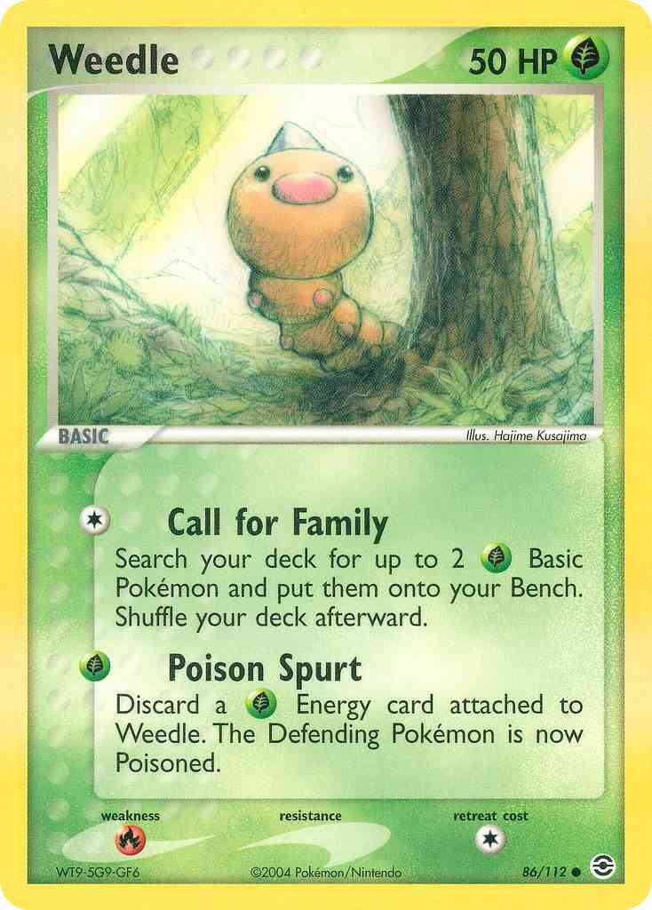 Weedle - 86/112 - Common [ex6-86] [Non-Holo]