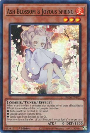 Ash Blossom & Joyous Spring - Alternate Art - RA04-EN025 - Super Rare - 1st Edition