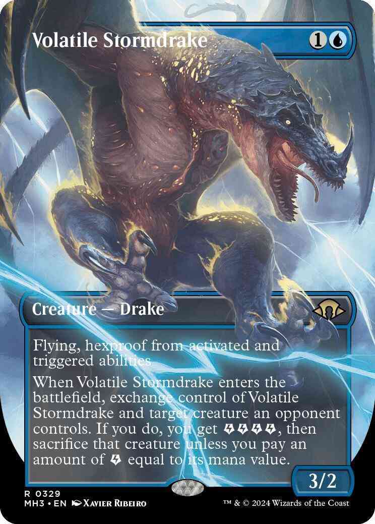 Volatile Stormdrake [329] [Borderless] [Frame Break] [Modern Horizons 3] [Non-Foil]