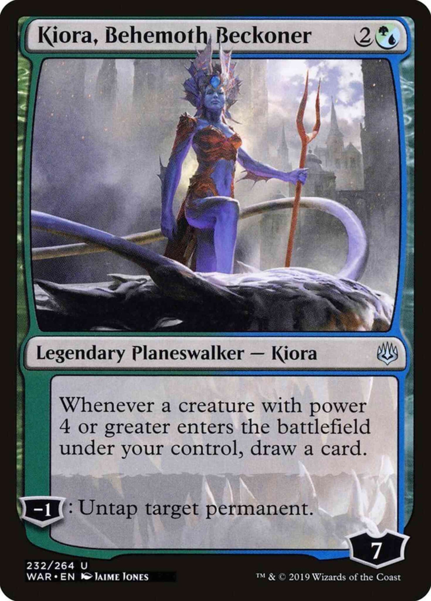 Kiora, Behemoth Beckoner [232] [War of the Spark] [Non-Foil]