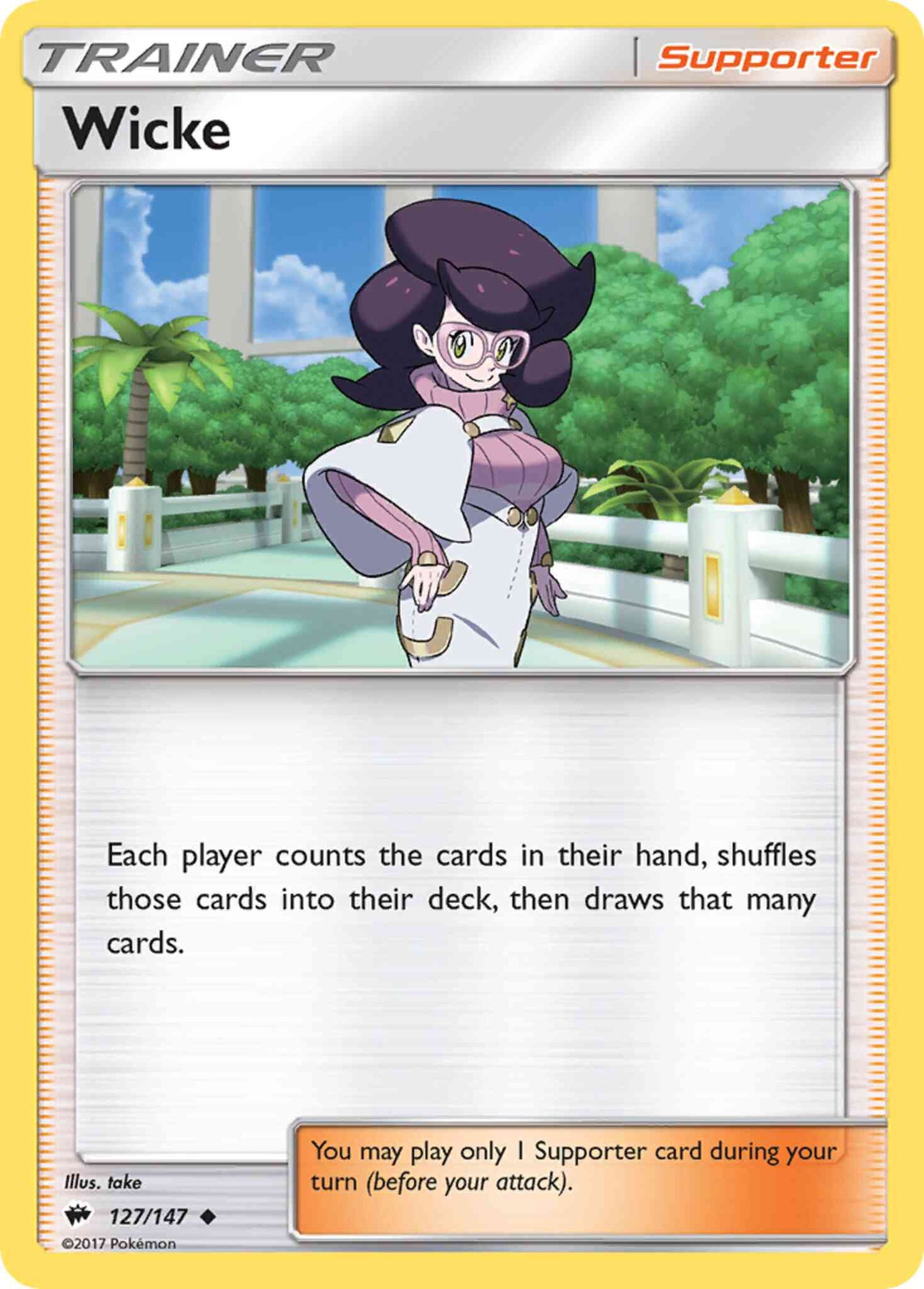 Wicke - 127/147 - Uncommon [sm3-127] [Non-Holo]