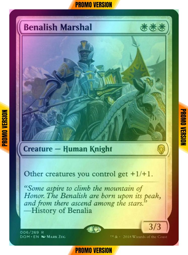 Benalish Marshal [6p] [Promo Pack] [Dominaria Promos] [Foil]