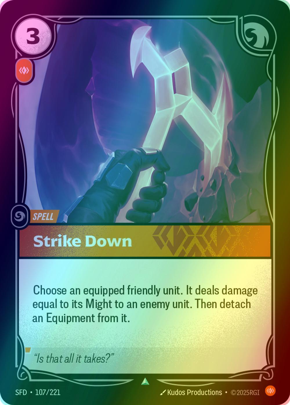 Strike Down - 107/221 [Spiritforged] [Foil]