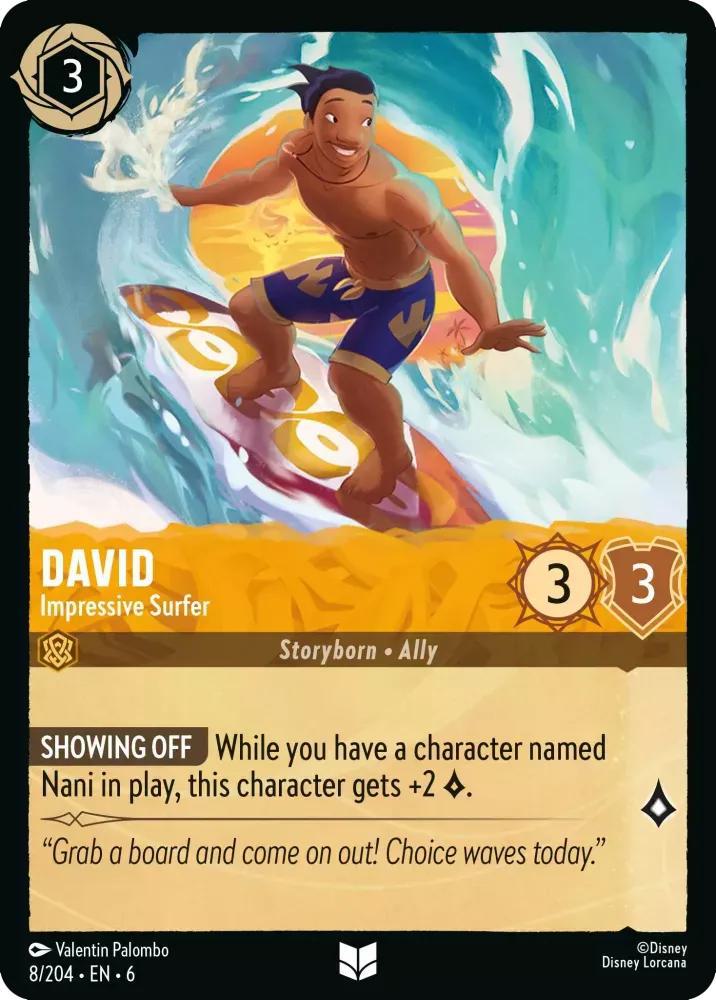 David - Impressive Surfer - 8/204 [Azurite Sea] [Non-Foil]