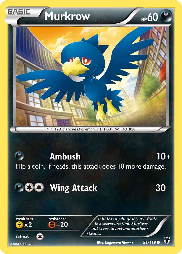 Murkrow - 51/119 - Common [xy4-51] [Non-Holo]