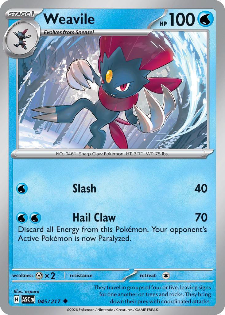 Weavile - 045/217 - Uncommon [me025-045] [Non-Holo]