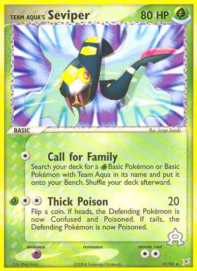 Team Aqua's Seviper - 17/95 - Rare [ex4-17] [Non-Holo]
