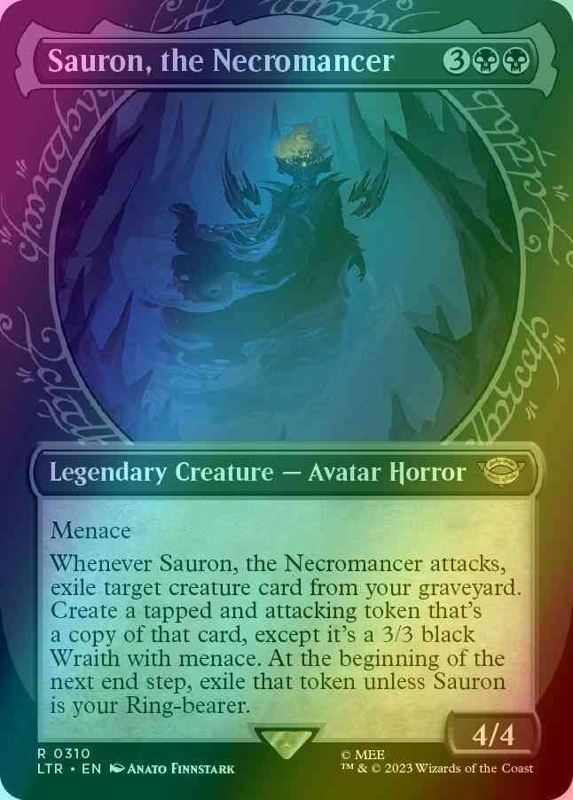 Sauron, the Necromancer [310] [Ring Showcase] [The Lord of the Rings: Tales of Middle-earth] [Foil]