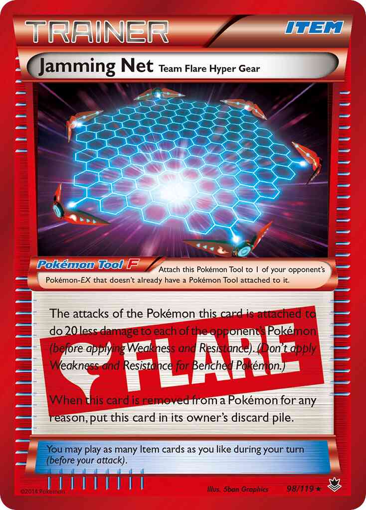 Jamming Net Team Flare Hyper Gear - 98/119 - Rare Holo [xy4-98] [Holo]